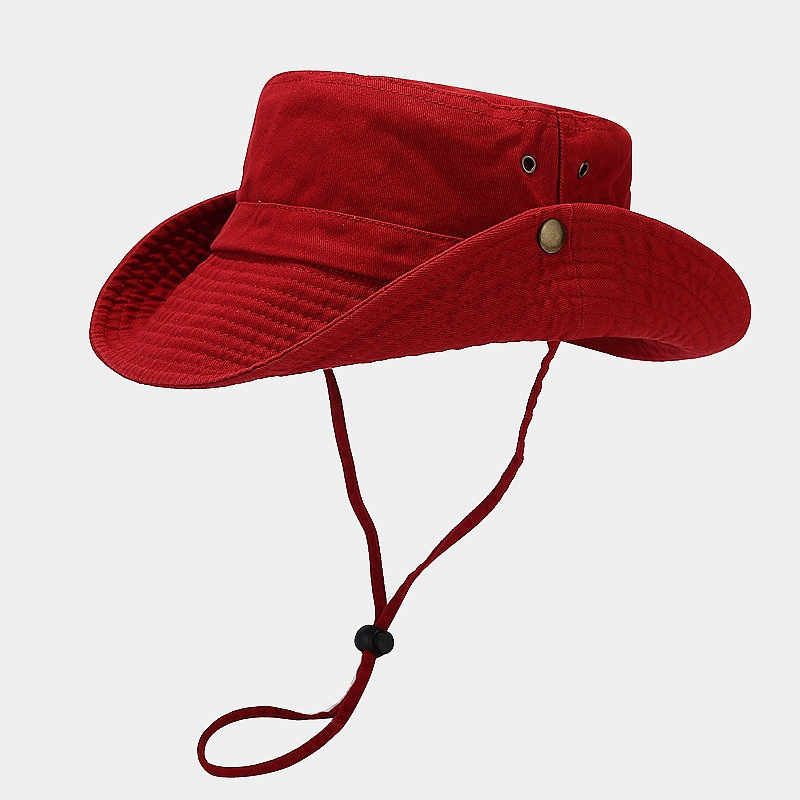 New Style Pure Cotton Breathable Sun Hat Japanese Style Artistic Basin Hat Outdoor Mountaineering Sunscreen Hat Washed Denim Fisherman Hat Trendy