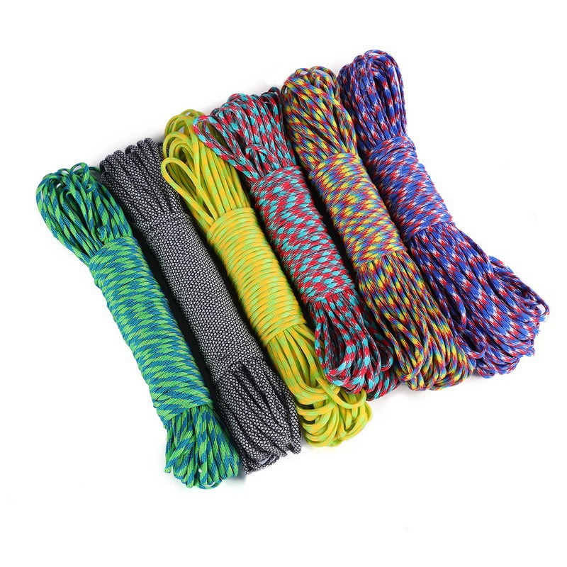 7 Core 4mm Umbrella Rope Jewelry Braided Rope Multifunctional Mountaineering Paratroopers Traction Rope Escape Lifesaving Equipment Safety Umbrella Rope