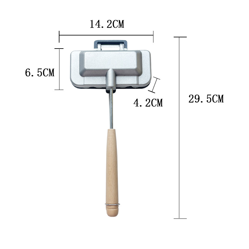 Outdoor gas double-sided frying pan sandwich mold toast bread baking pan non-stick coating removable frying pan baking pan