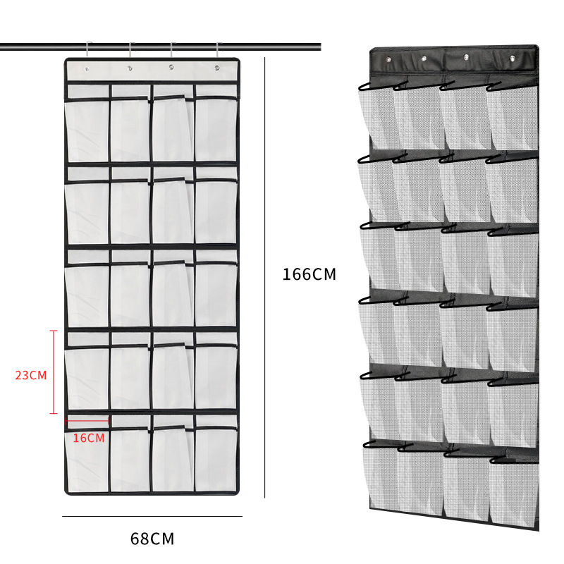 新しい 24 グリッド靴衣類収納吊り下げバッグドアバック吊り下げ収納袋その他のアイテム|undefined