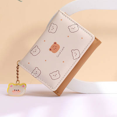 Korean Style Small wallet Women's wallet Short Girl Student Fashion Cartoon Coin Purse Wholesale wallet wallet wallet for Women