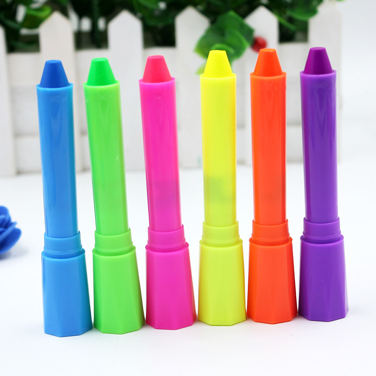 Luminous face color suit party Halloween event makeup props Diy non-toxic washable face painted crayons