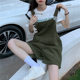 Age-reducing suspenders women's 2022 new solid color design sense of small suspenders shorts women's spring and summer tide a generation of hair