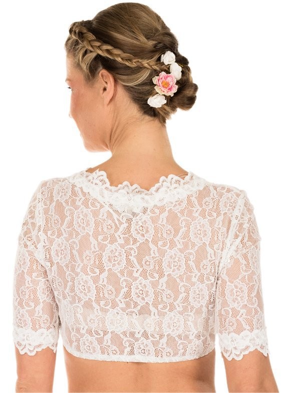 Bavarian Ethnic Traditional Women's Ding Dong Dress Lace Small Shirt All-match Small White Shirt