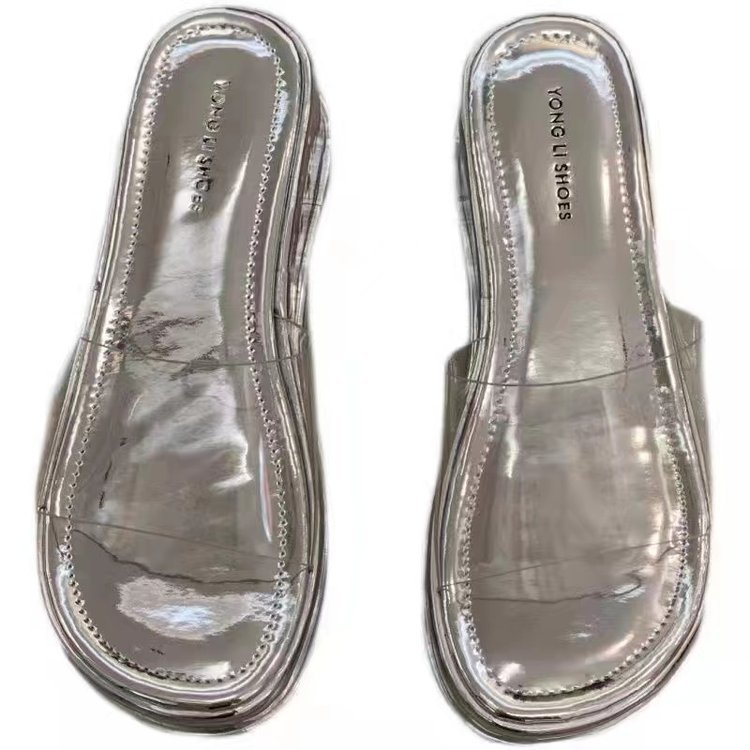 松糕厚底法式小凉拖鞋仙女鞋子夏季外穿2023年新款坡跟透明带凉拖