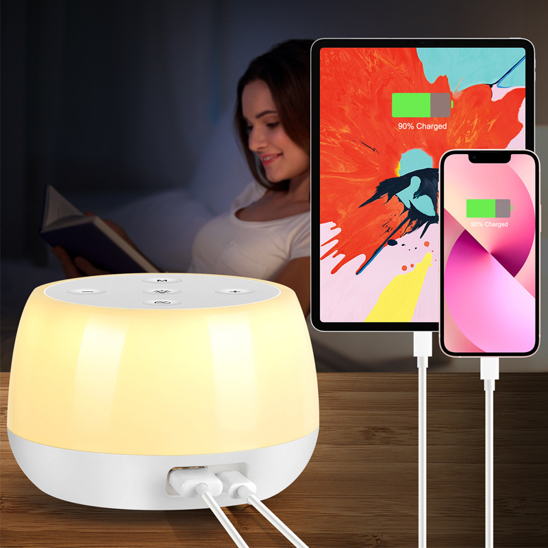New colorful plug-in night light bedside lamp table lamp touch atmosphere lamp with usb charger Amazon hot