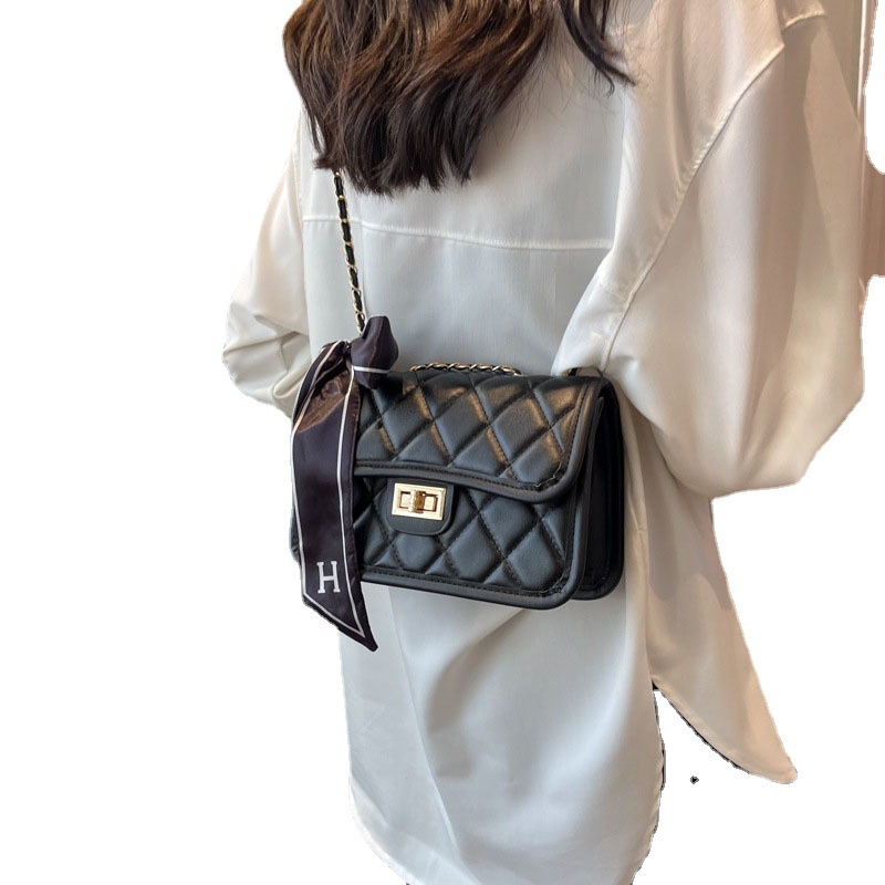 Niche All-match Chanel Style Rhombic Chain Bag Stylish Small Square Bag Women's 2023 New High-end Shoulder Crossbody Bag