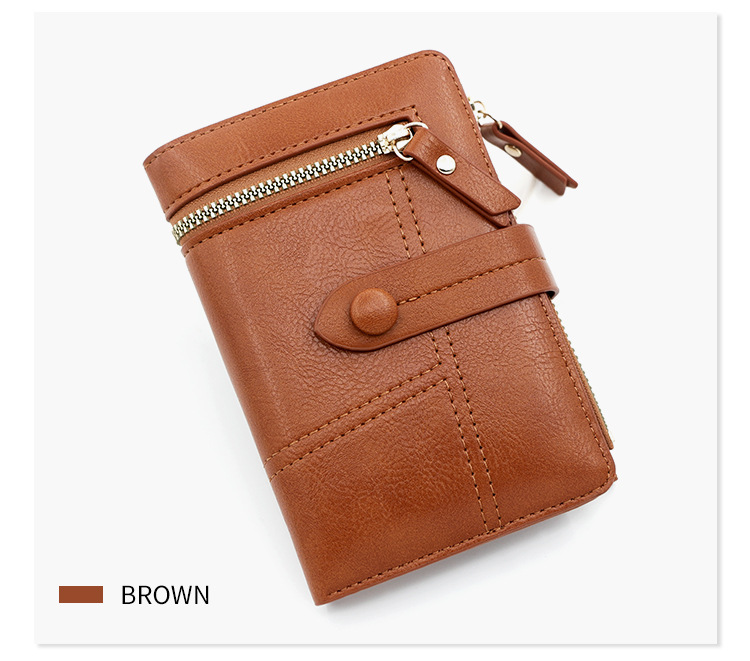 Portefeuille court pour femme de style japonais, petit portefeuille parfumé en cuir PU, porte-monnaie à fermeture éclair, 20 % de réduction sur le prix de gros_voghion.com