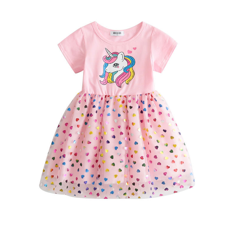 Girls' Summer Dress New 2025 Stylish dress Girl's Summer Princess Vacant Dress