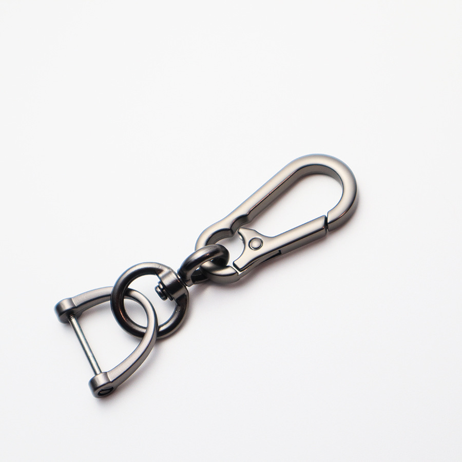 Car key chain and metal gift hardware pendant D-type horseshoe buckle carabiner auto parts manufacturers wholesale