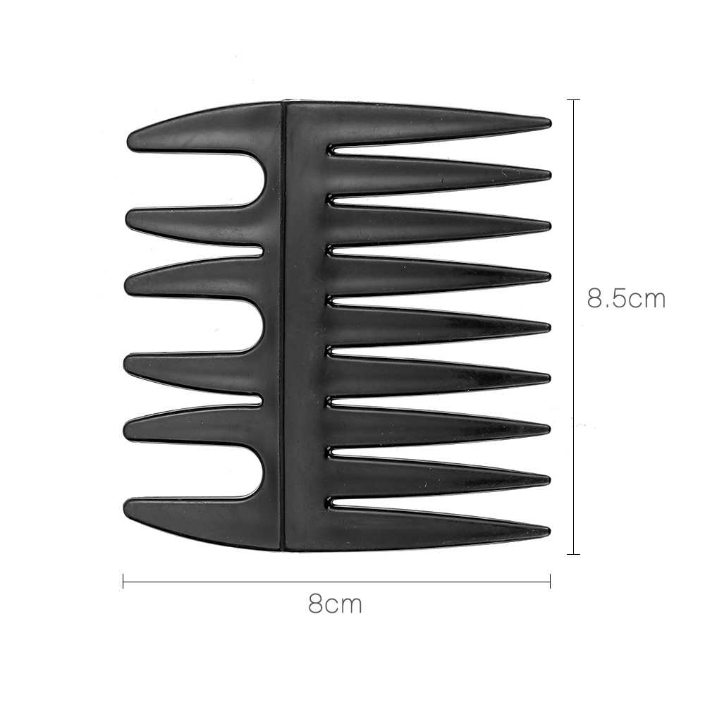 Official black plastic comb Barber Shop Style special two-side fish bone comb 50603