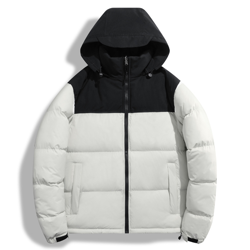 Winter New hooded cotton-padded coat couple's windproof thickened warm warm warm coat fashionable trendy loose cotton-padded coat