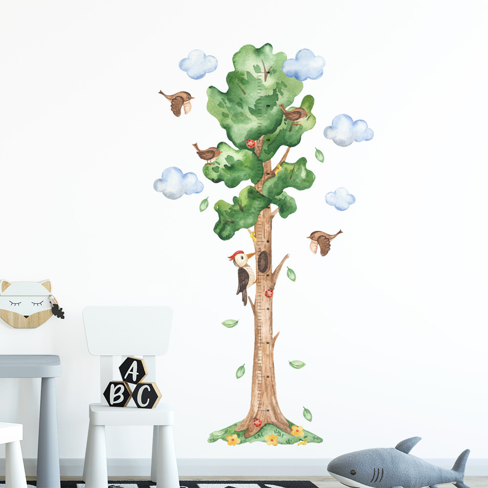 Cartoon tree height stickers decorative wall stickers children's bedroom study living room decorative stickers cross-border ZC-392-008