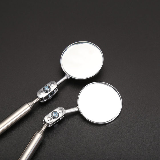 50mm round multi-directional inspection mirror telescopic reverse viewpoint inspection mirror section 2 can be stretched 360 degrees rotation now