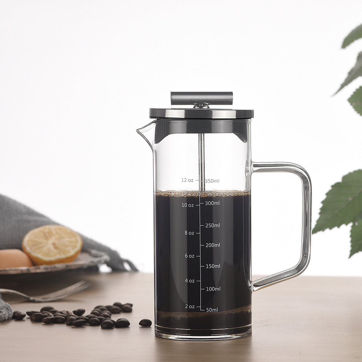 Heavy-bottomed Coffee Pot Borosilicate Glass Press Pot Brewing Coffee Appliance Press Coffee Pot Tea Sharing Pot