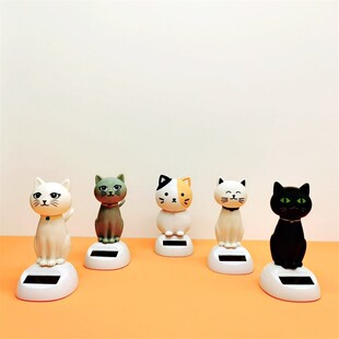 Cross-border solar ornaments cute rich lucky cat ornaments creative car supplies decoration beckon cat crafts