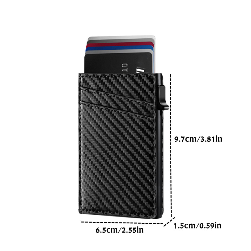 Metal card holder foreign trade Men's RFID anti-theft brush European and American Amazon metal aluminum alloy card holder multi-card slot wallet