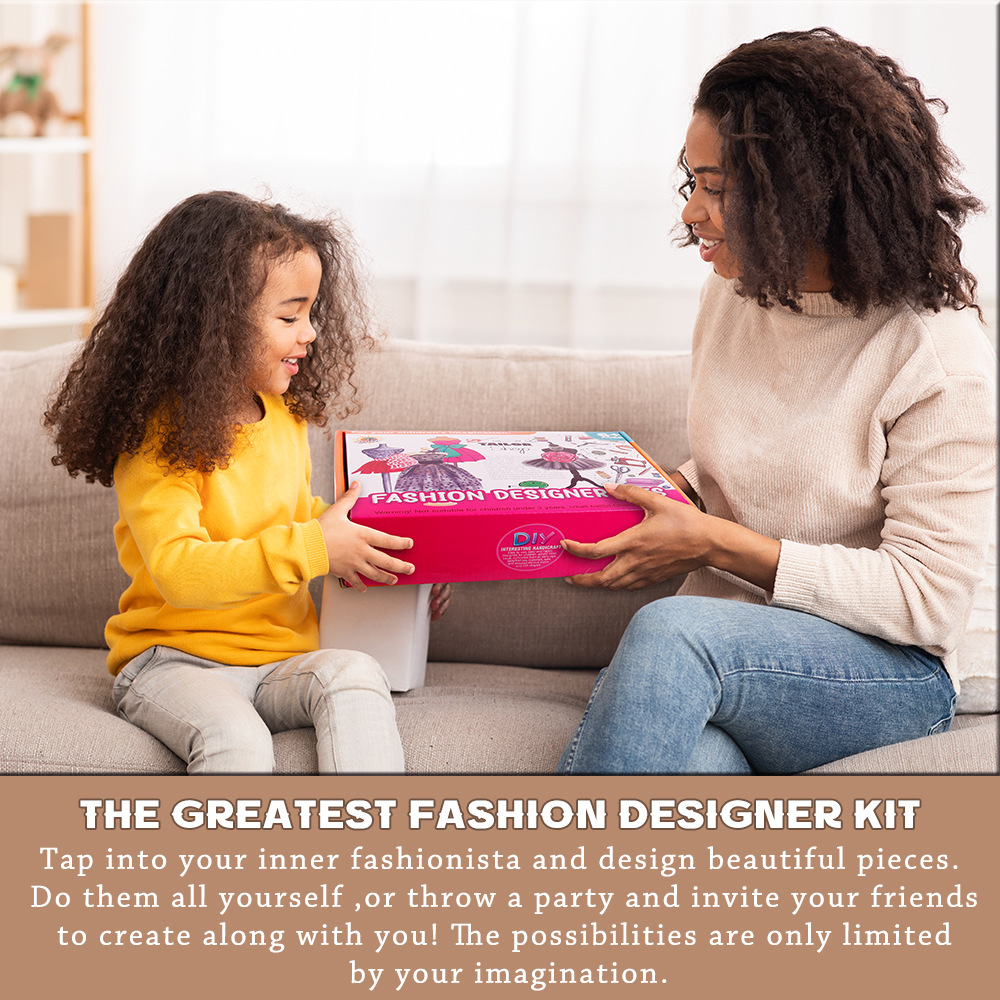 Children's clothing design sewing set 6-12 years old girl Enlightenment diy handmade creative production children's clothing toys