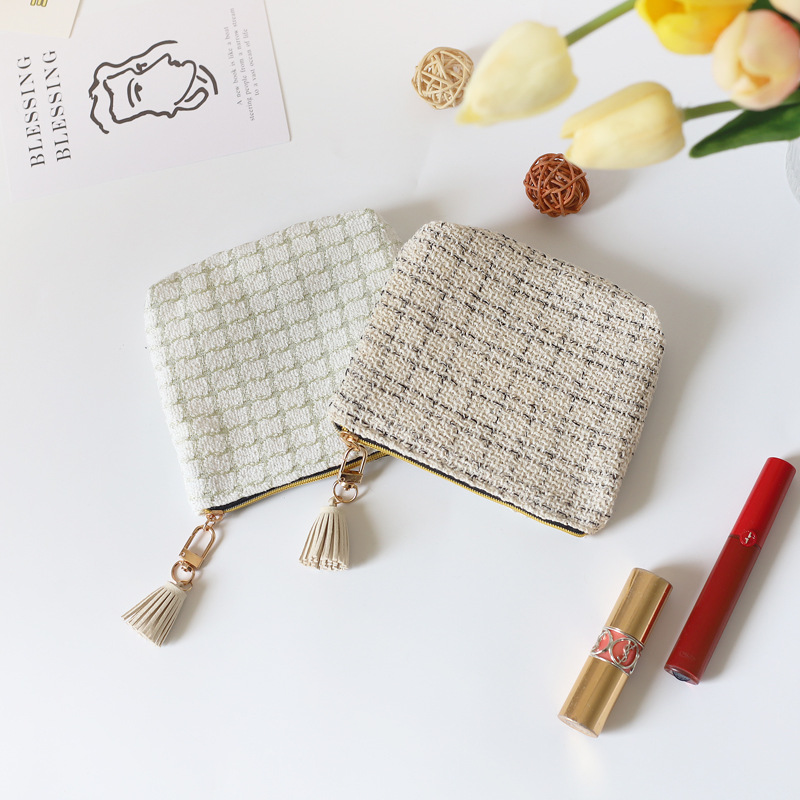 Fashion Chanel Style Wallet Women's Simple Niche Design Sense Coin Purse Compact Portable Coin Card Bag Storage Bag