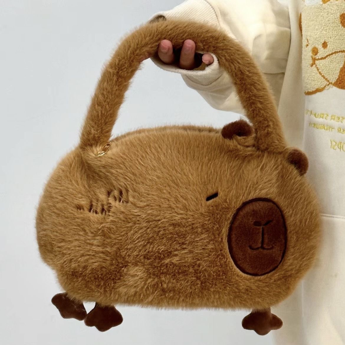Capabala Plush Bag cartoon cute cute handbag plush toy bag for classmates birthday gift