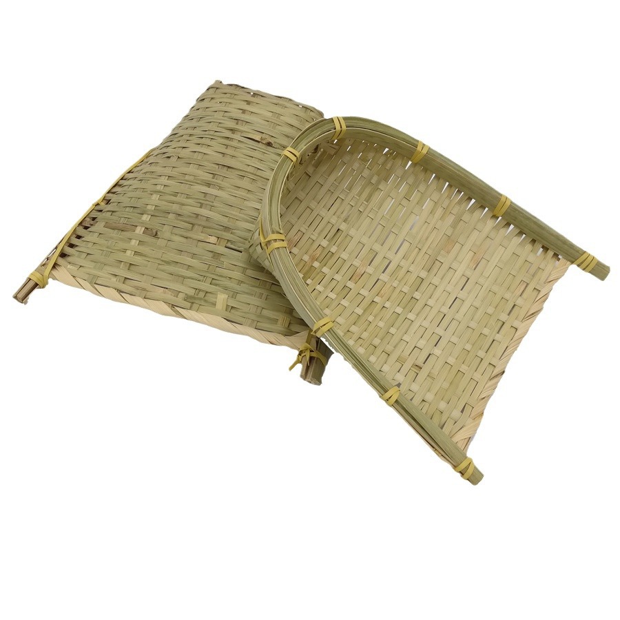 Bamboo woven dustpan opening small dustpan woven Shapan crafts mini wall decoration shooting props background