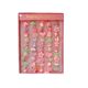 Cross Border Children Cartoon Flower Ring 50 Boxed Open Frosted Plastic Ring Birthday Gift Kindergarten