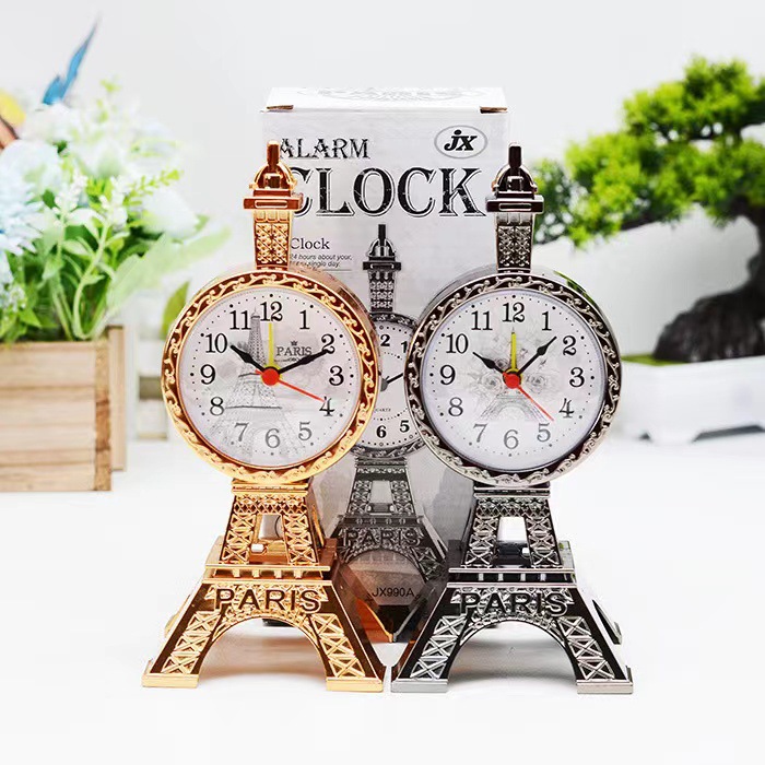 Foreign trade European Eiffel Tower alarm clock retro pendulum clock export clock studio wholesale company gift clock