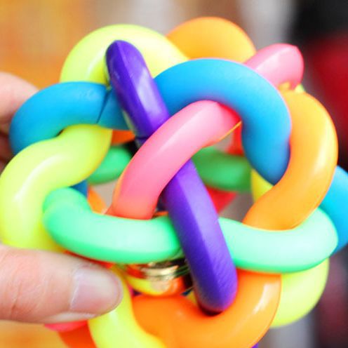 Wholesale dog colorful bell ball small big three colorful bell toys non-low-end inferior bite resistant toys