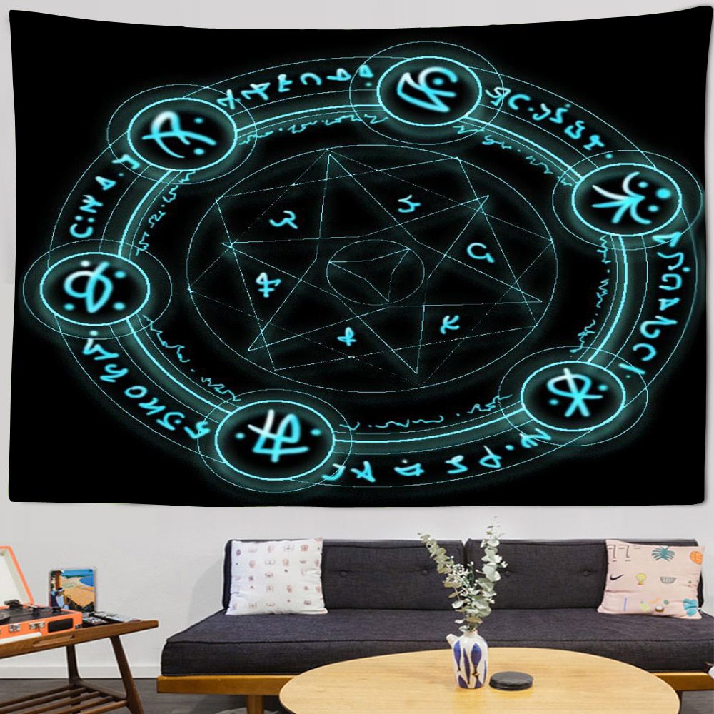 Amazon Tapestry Cross-border Trade ins Hanging Viking Crow Meditation Gypsy Psychedelic Tarot Background Cloth