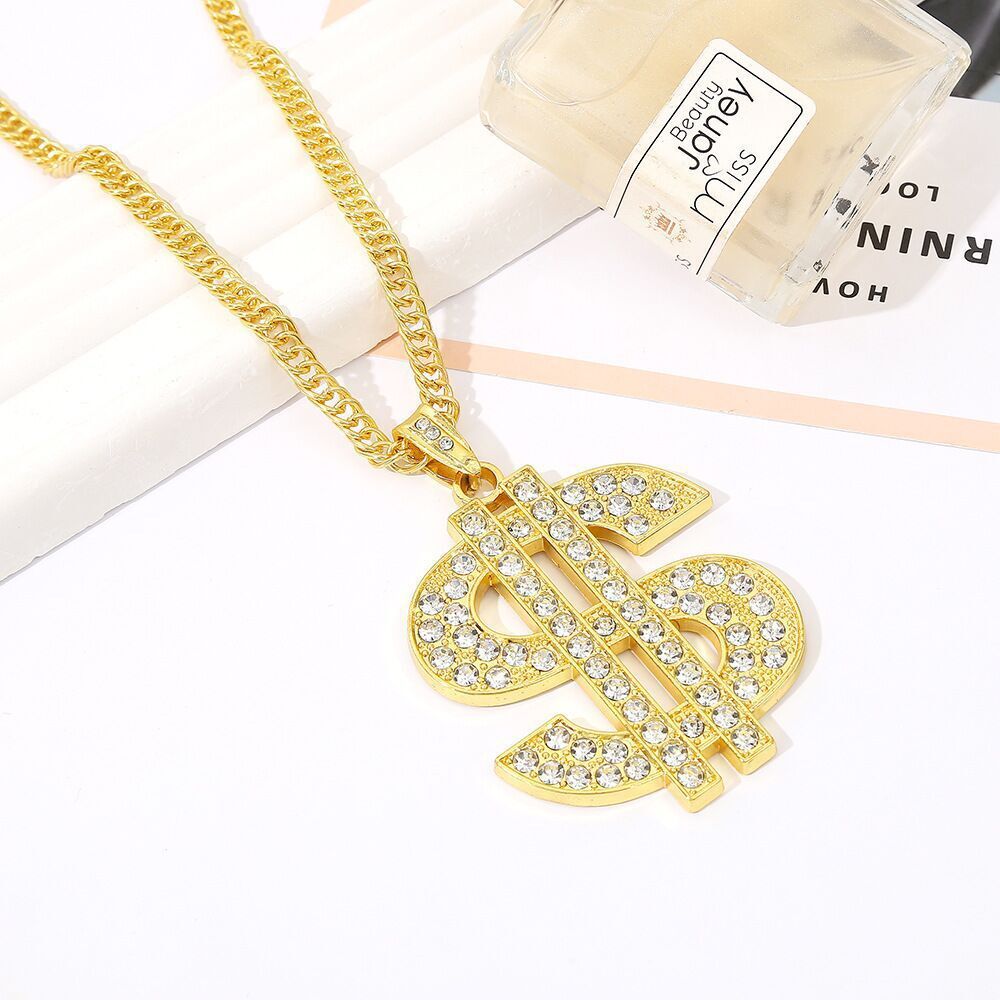 Hip-Hop Simulation Big Chain Local Hero Men's Golden Plastic Performance Props Hip-Hop Social Man Super Thick and Exaggerated Big Necklace