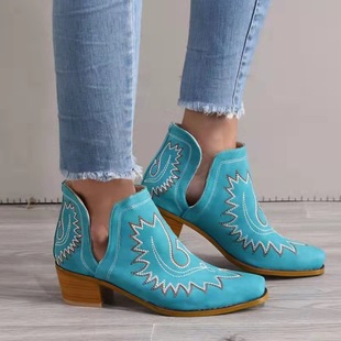 Foreign Trade Europe and the United States Autumn and Winter New Cross-border Large Size Short Boots Fashion Round Toe Chelsea Boots Flat-bottom Martin Boots Women