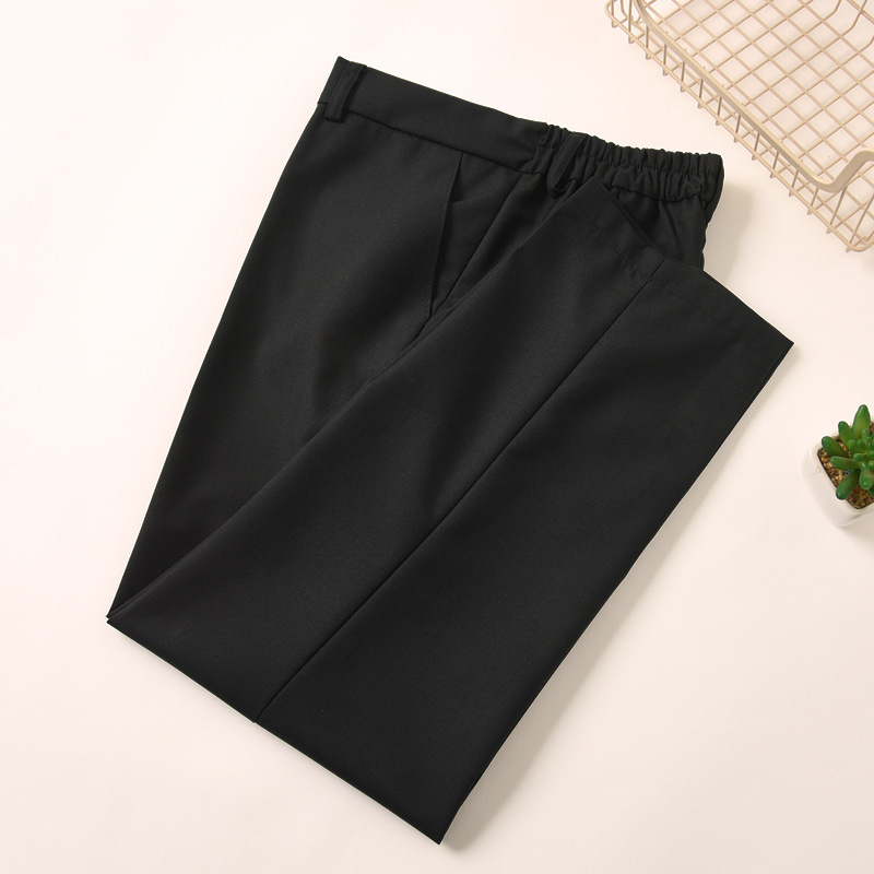 Chubby Children's Trousers Children's Black Suit Pants Boys' Plus Fat Loose Dress Trousers for Big Children and Primary School Students School Uniform Pants