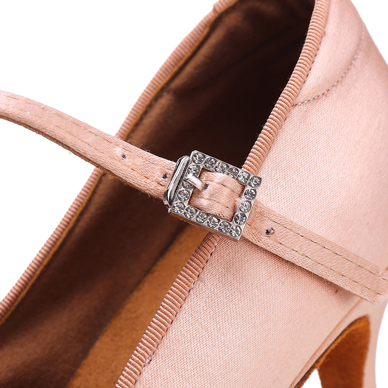 New Adult High-heeled Modern Dance Shoes Professional Ballroom Dance Practice Shoes Girls Waltz Dancing Shoes Flamenco