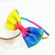 Factory New Hair Rainbow Hair Accessories Rabbit Ear Hairband Bow Hairband Horsetail Ribbon Intestinal Ring Rainbow Cloth Hairband Hairpin