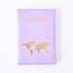New Bronzing PU Leather World Map Passport Holder Cross-border Travel Passport Protective Cover Card Case