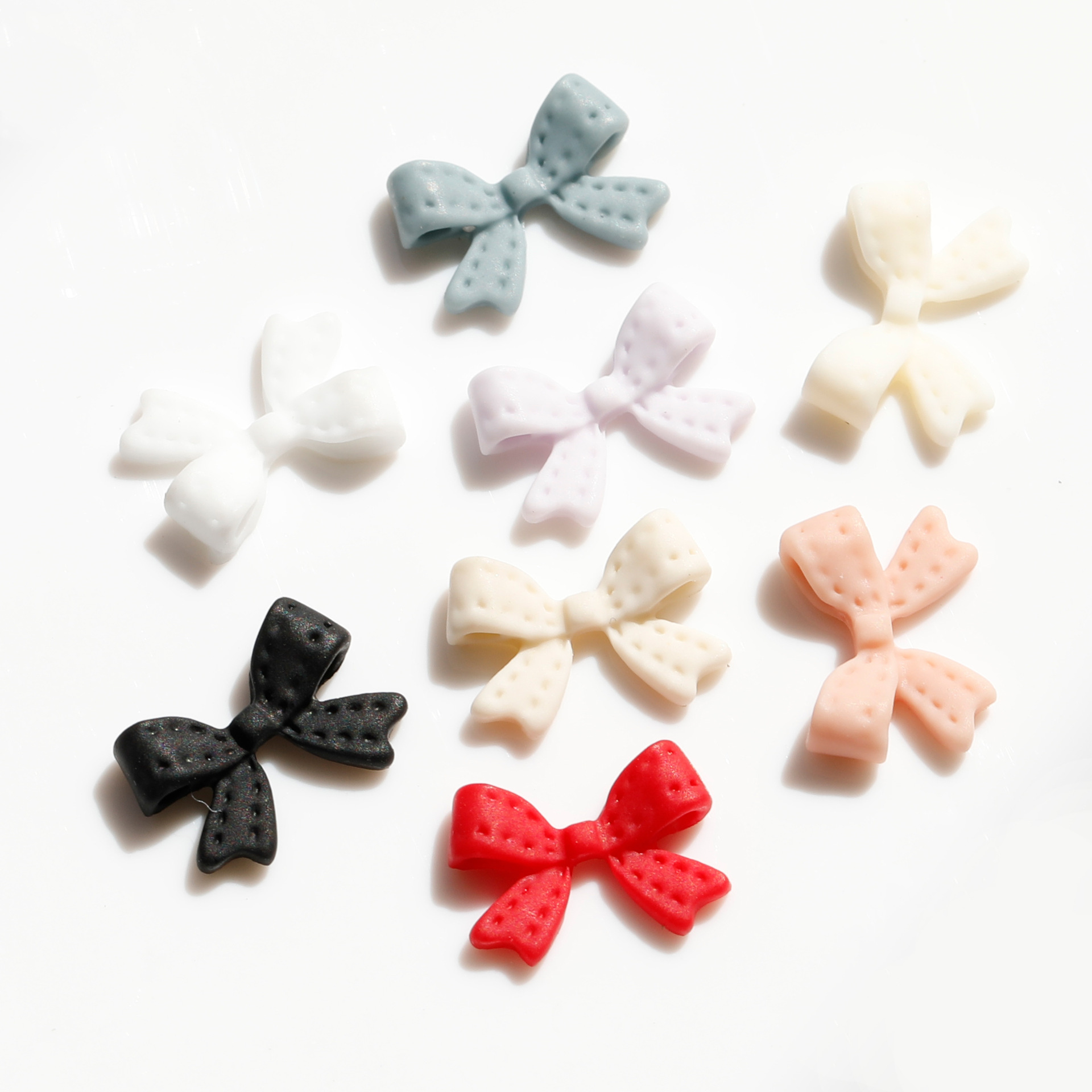 Bowknot nail art accessories nail art small red ins Japanese fairy resin 2021 new three-dimensional decoration