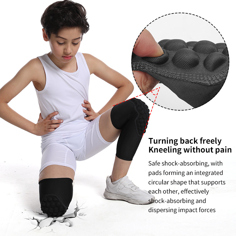 Children's Comfortable Lycra Anti-collision Sports Knee Armguards Basketball Football Goalkeeper Breathable High-elastic Sports Protector