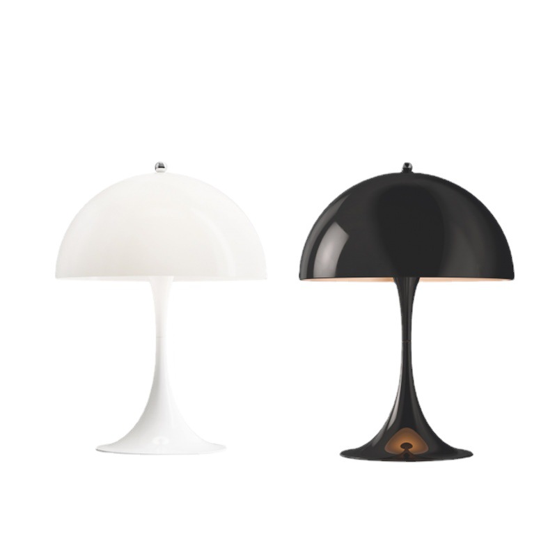 Nordic Simple Creative Danish Middle Ancient Bedroom Bedside Table Lamp Amazon Cross-border Study Room Homestay Mushroom Decorative Lamp