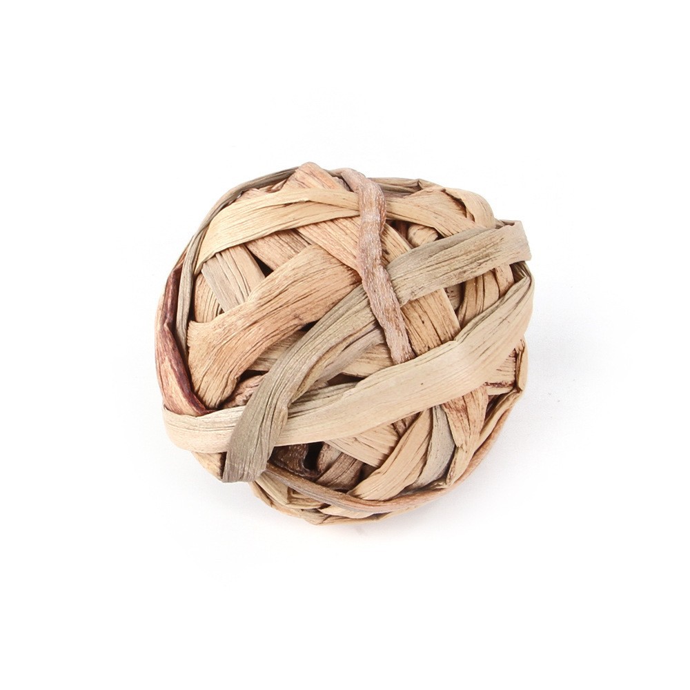 Cross-border supply rabbit hamster molars ball parrot bite toy straw rattan water grass ball rattan ball straw ball