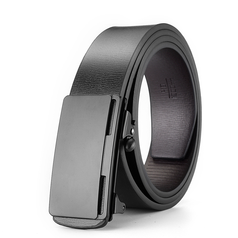 Belt men's classic automatic buckle men's belt pu belt body smooth buckle business belt wholesale men's belt new
