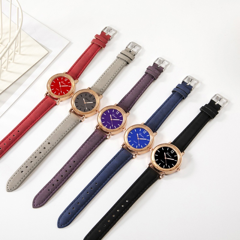 Wish新品腕时计シンプルスケールつや消しベルト腕时计レディースクォーツ时计レディース时计watch|undefined