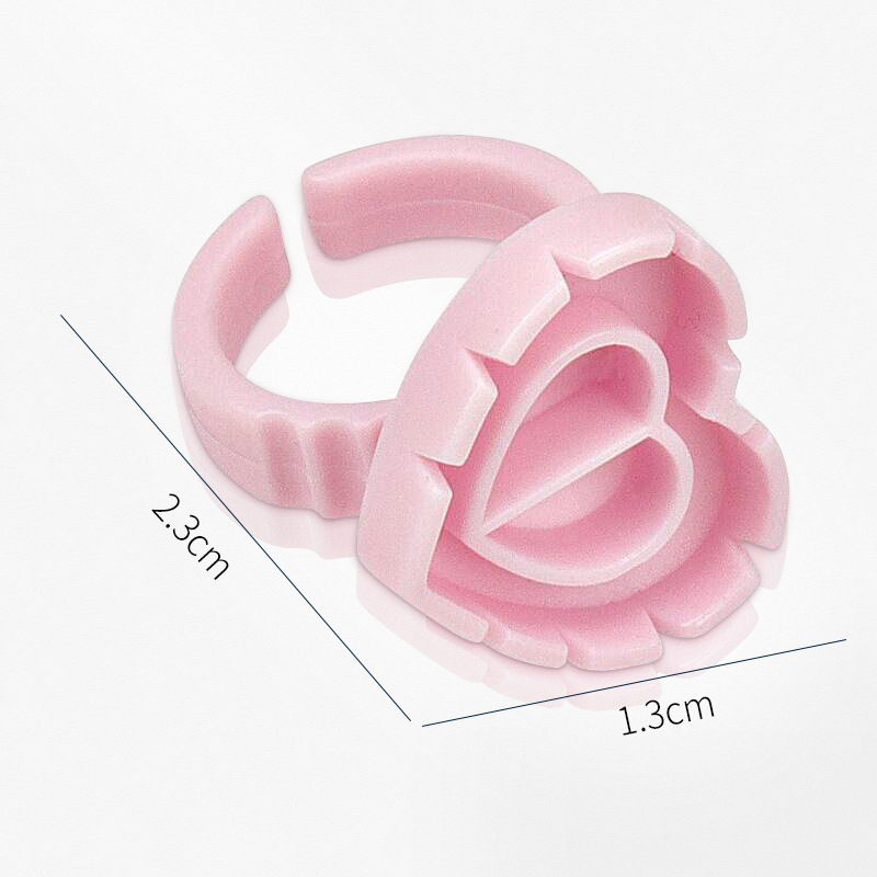 Factory Wholesale Eyelash Ring Blossom Cup Grafting Eyelash Heart Shape Drop Glue Cup Planting Eyelash Glue Tray