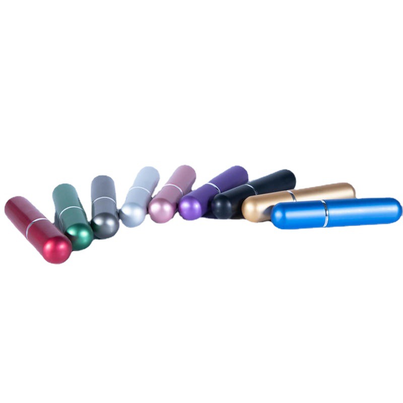 5ml lipstick perfume spray bottle small sample matte round head portable mini anodized aluminum perfume split bottle