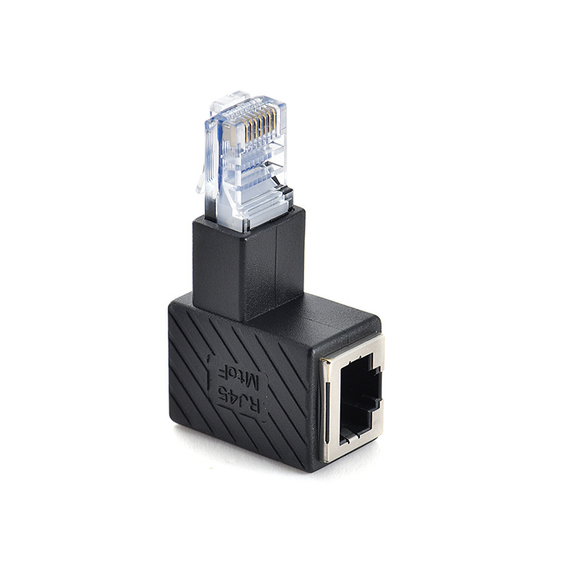 Elbow RJ45 male-to-female network cable 90 degree adapter rj45 network cable male-to-female network signal extension Crystal Head