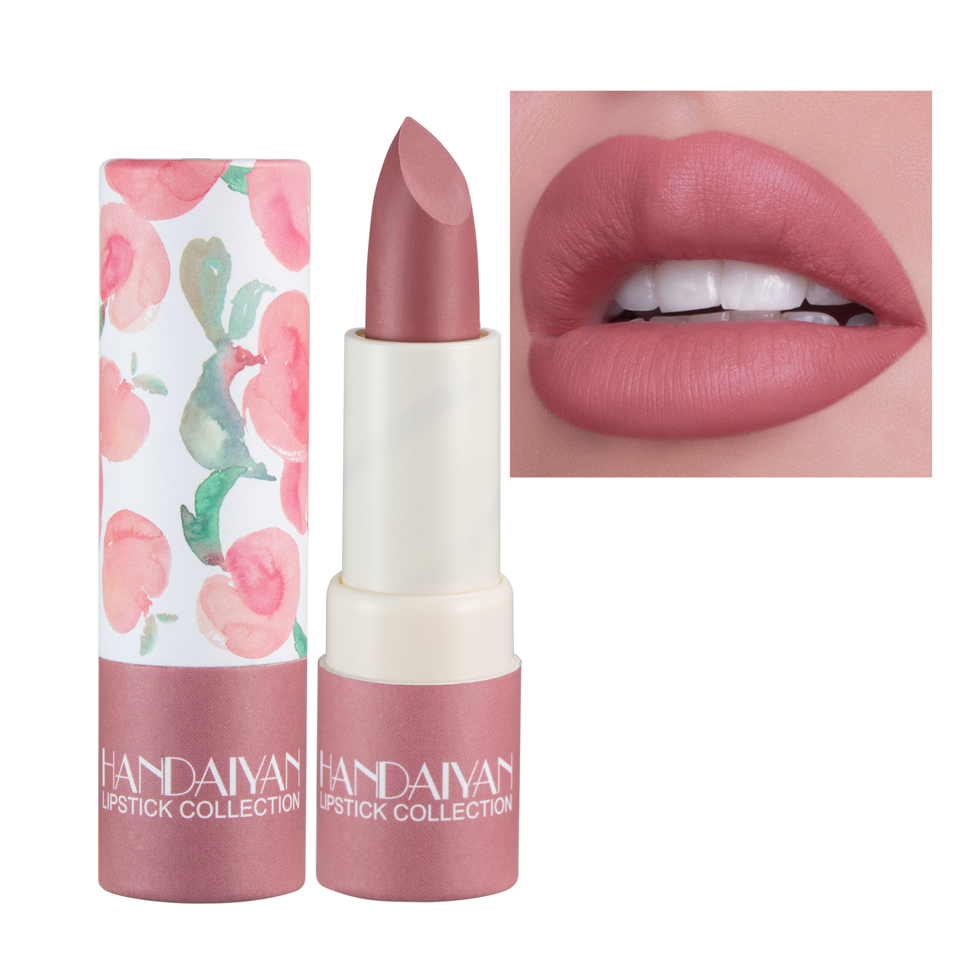 HANDAIYAN Moisturizing Matte New Color Lipstick Lipstick Velvet Fog Sense Not Easy to Decolorize Cross-border Nude Color Lipstick