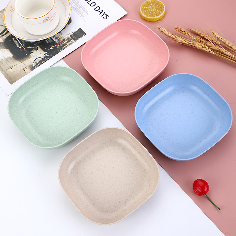 Hotel Dessert Dried Fruit Dish Small Square Plate Household Fruit Snack Plate Dining Table Plastic Garbage Spitting Dish