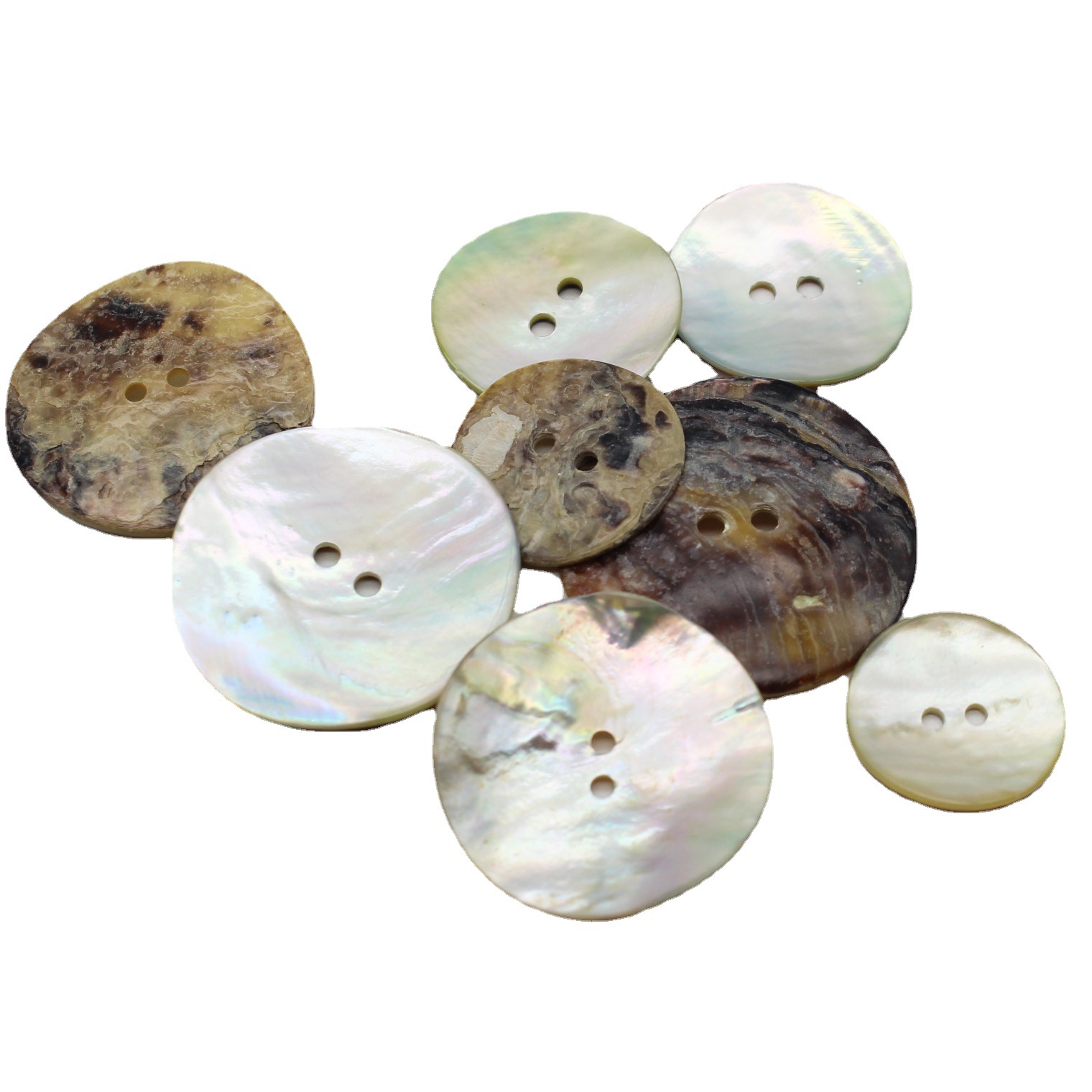 Natural Shell Buckle Marseille Japanese Marseille Hand-stitched Buttons LOGO-dyed