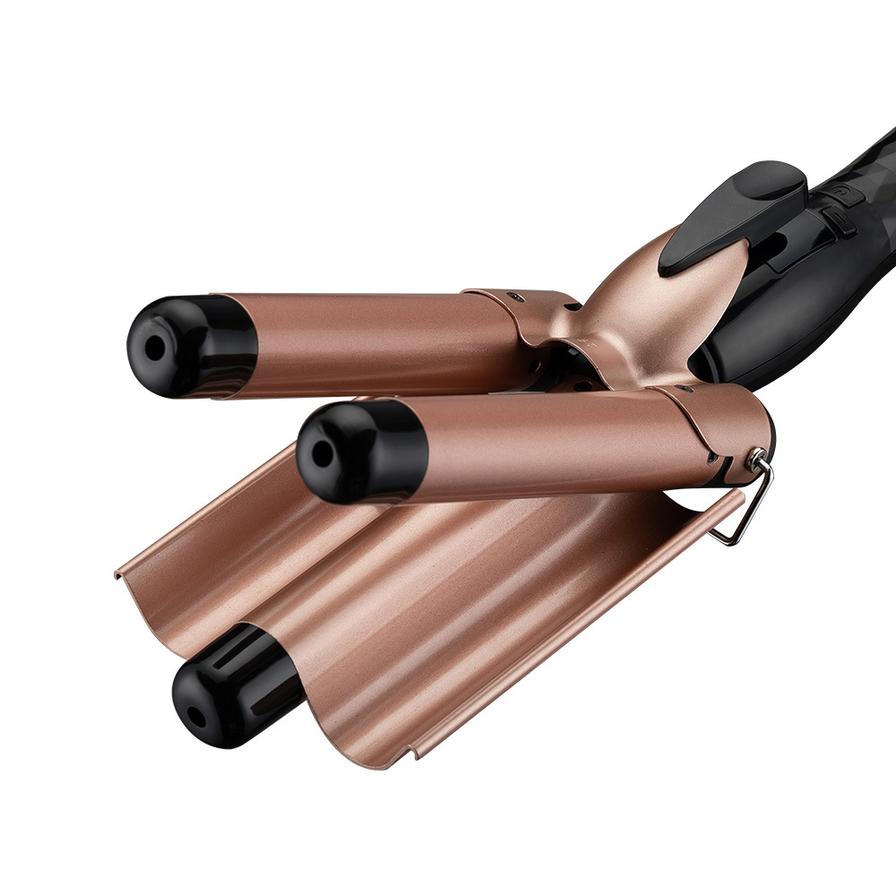 Liquid Crystal three-tube curling iron three-Rod curling iron water ripple hairdressing stick egg roll electric splint cross-border hair iron
