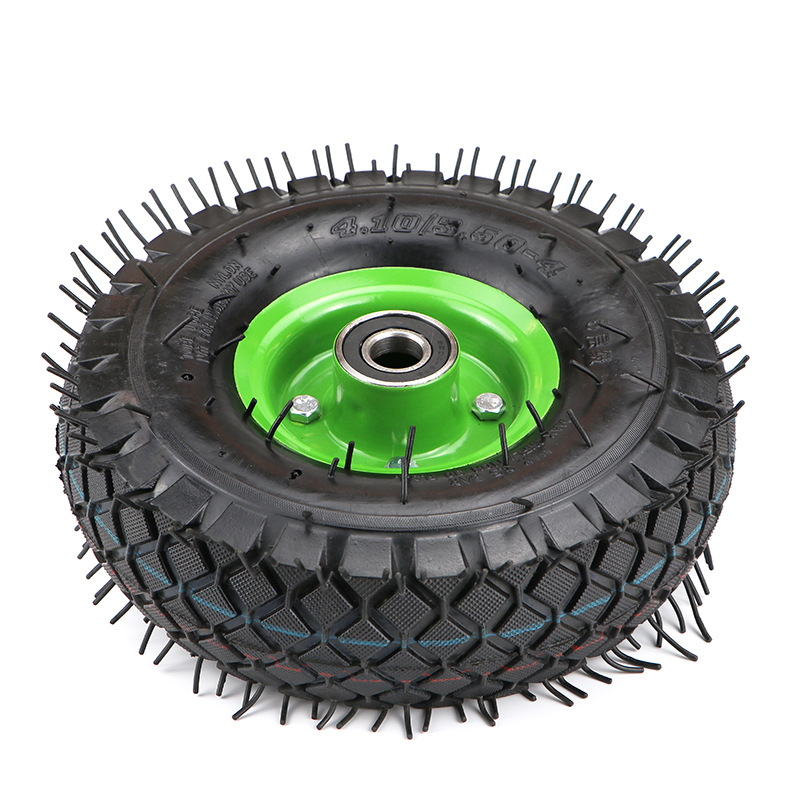 8 inch 10 inch 350-4 inflatable wheel rubber wheel silent caster heavy duty pump wheel tiger cart wheel