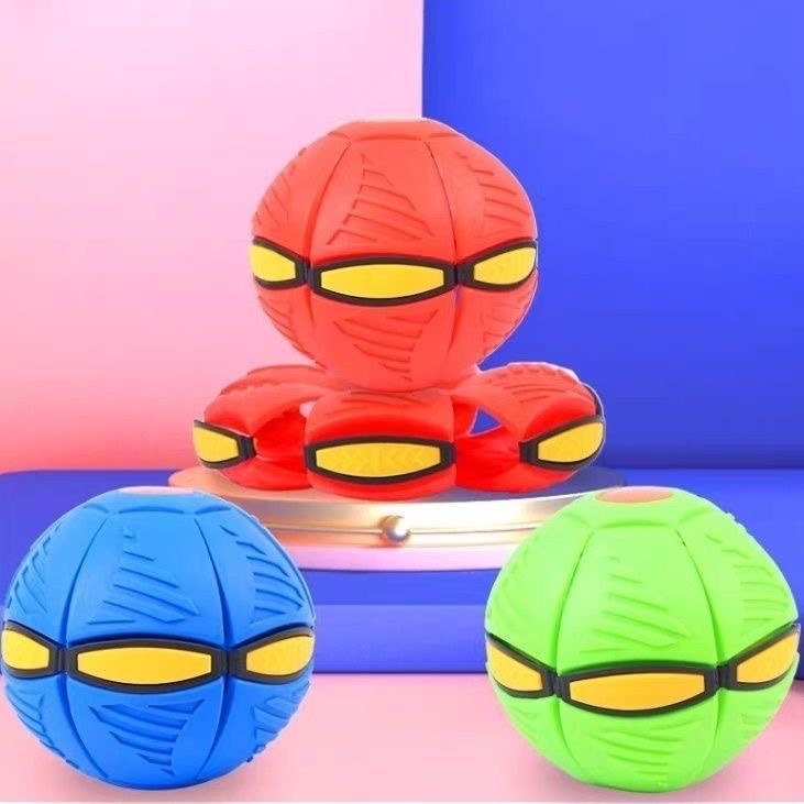 Internet celebrity flying saucer ball bouncy ball foot deformation ball educational children's indoor and outdoor sports luminous children's toy